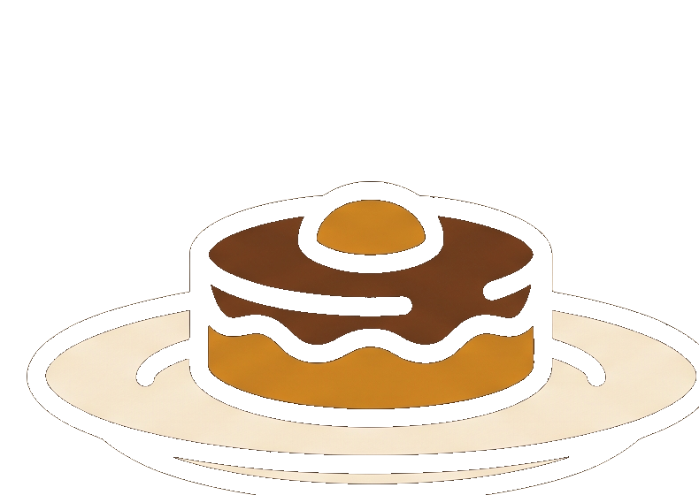 Illustration of a pastry on a plate